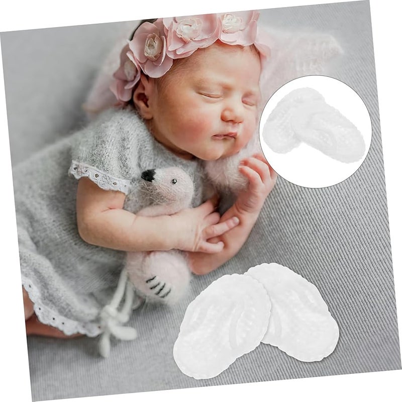White Newborn Photography Slippers Props For Baby Photoshoot Shoes - Image 5